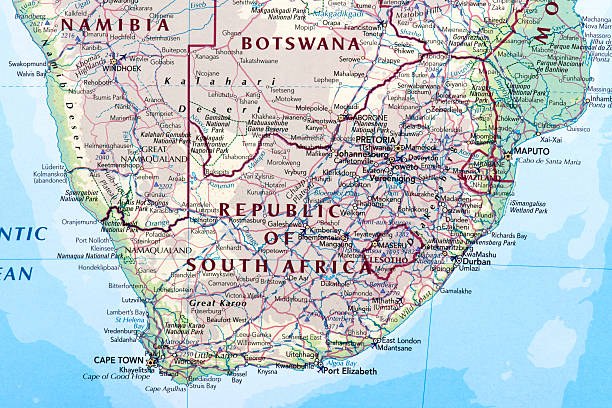 южно-африканская республика - south africa map africa durban стоковые фото и изображения