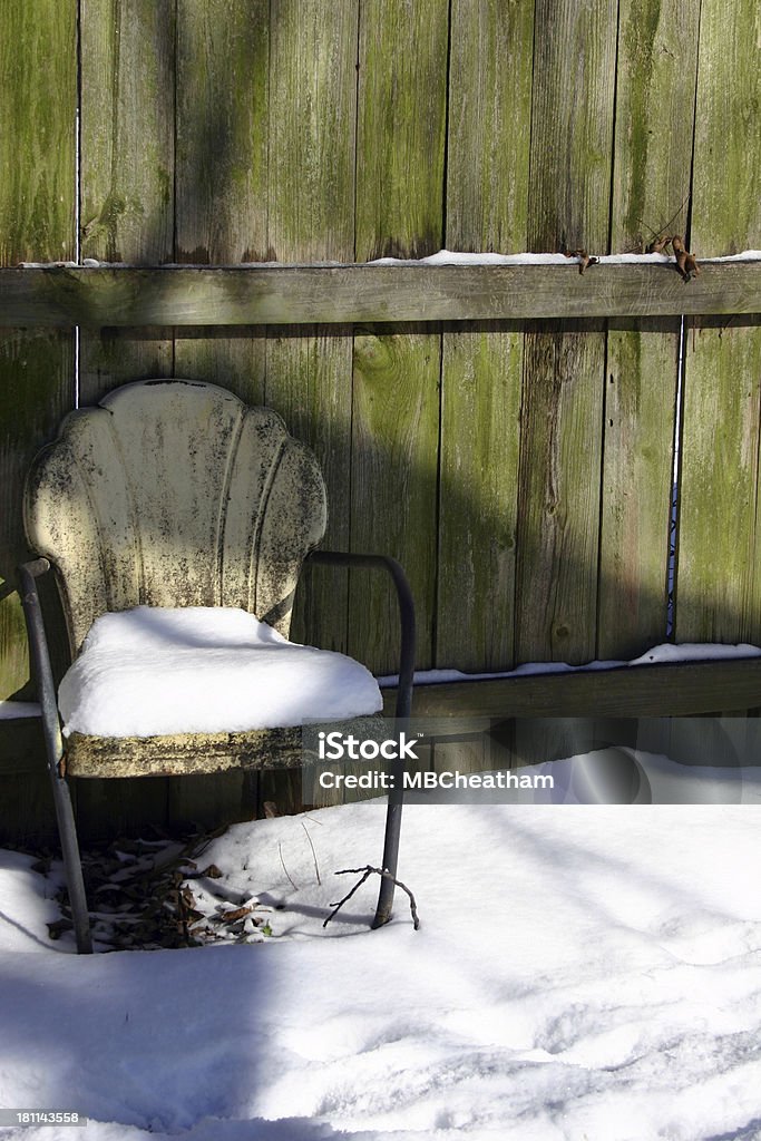 椅子、雪 - 50代のロイヤリティフリーストックフォト