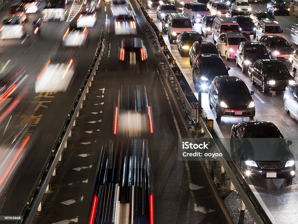 Paysage de signalisation de nuit - Photo de Affluence libre de droits