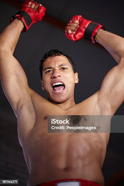 Yes Im The Champion Stock Photo - Download Image Now - Active Lifestyle, Adult, Adults Only