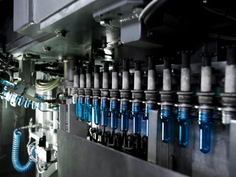 manufacturing bottles in a factory
