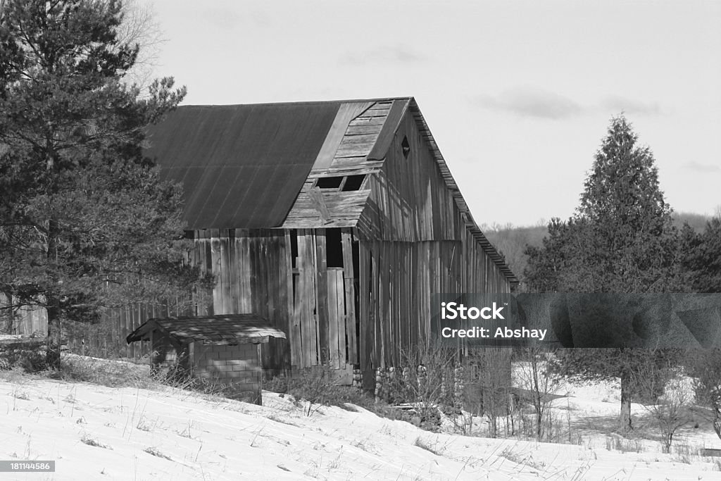 Деревенская Черный и белый - Стоковые фото Амбар роялти-фри