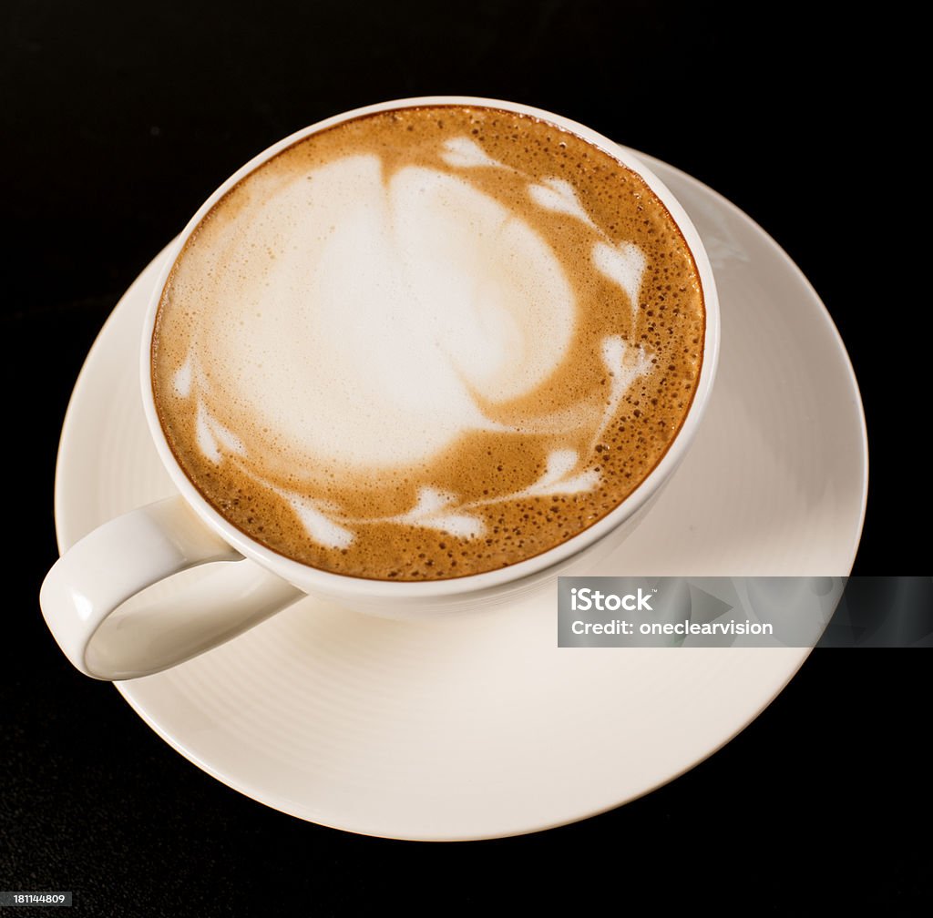 Café Cappuccino con arte - Foto de stock de Adorno de espuma libre de derechos