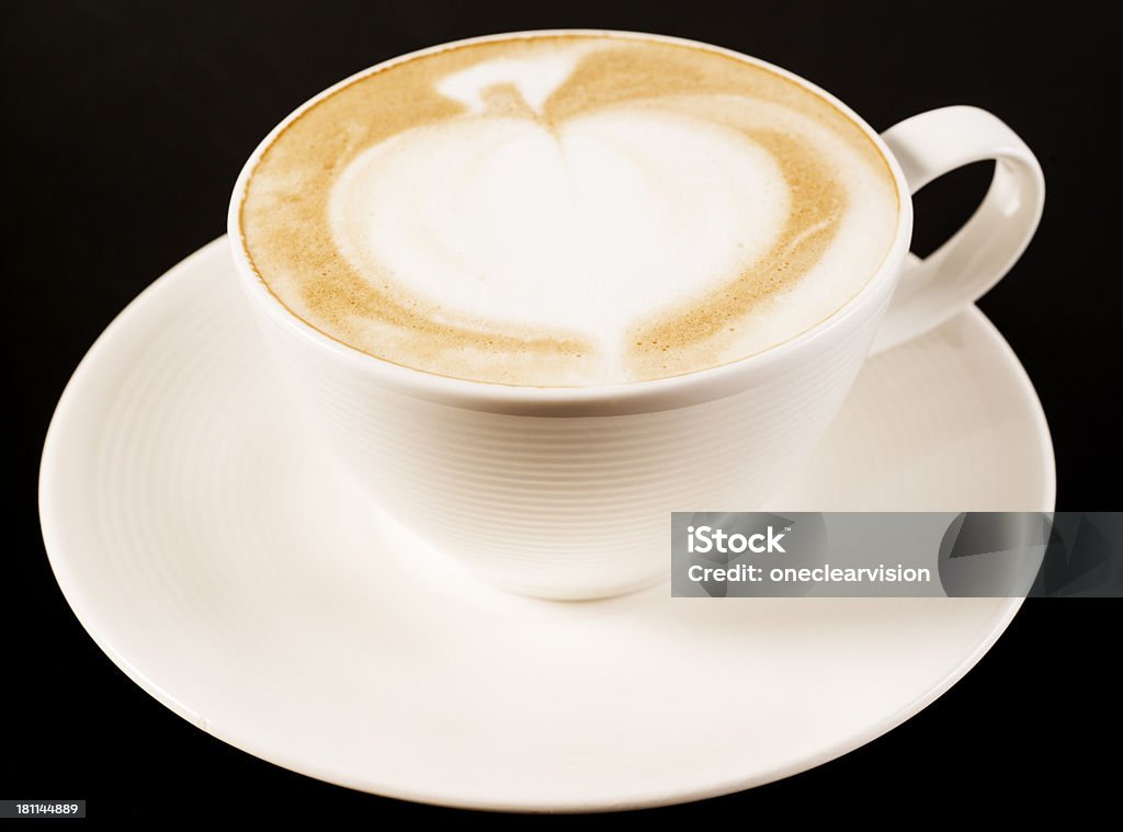 Cappuccino caffè con arte - Foto stock royalty-free di Bevanda analcolica