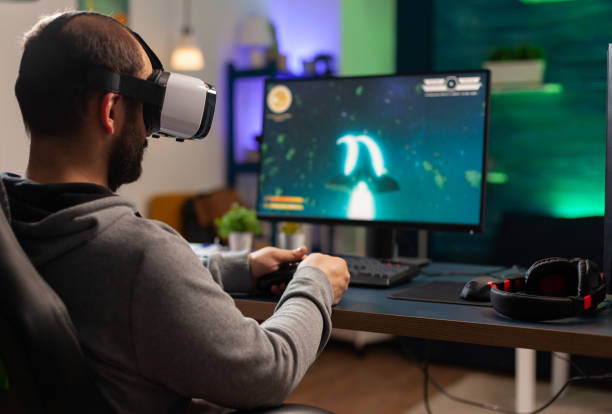 istock Competitive gamer playing e-sport championship 1811452173