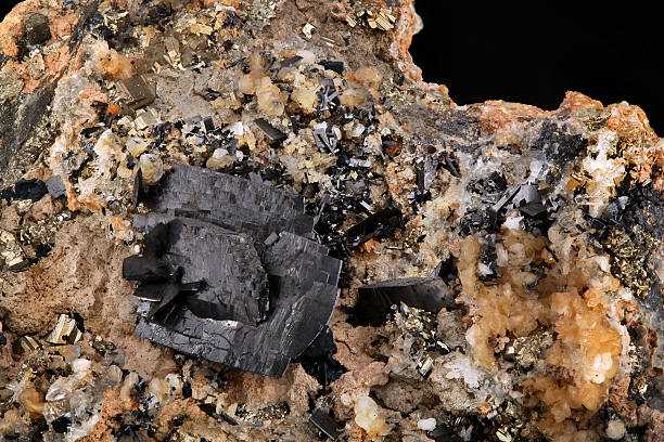 wolframite - tungsteno foto e immagini stock