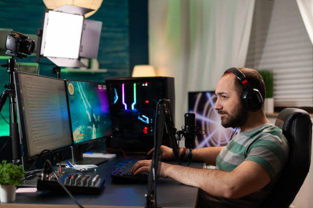istock Competitive player streaming esport tournament 1811457308