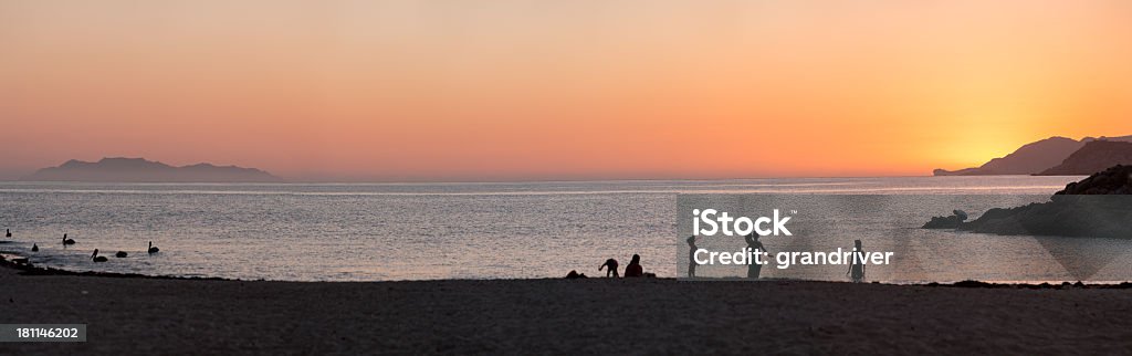 Sunset Beach Panoramablick - Lizenzfrei Abgeschiedenheit Stock-Foto