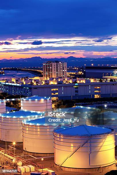 Öltanktop In Cargoterminal Stockfoto und mehr Bilder von Architektur - Architektur, Beleuchtet, Benzin