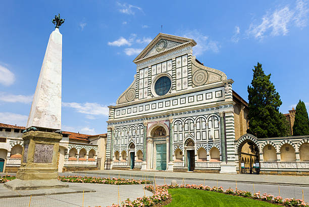 바실리카 디 산타 마리아 노벨라 교회 - church of santa maria novella 뉴스 사진 이미지