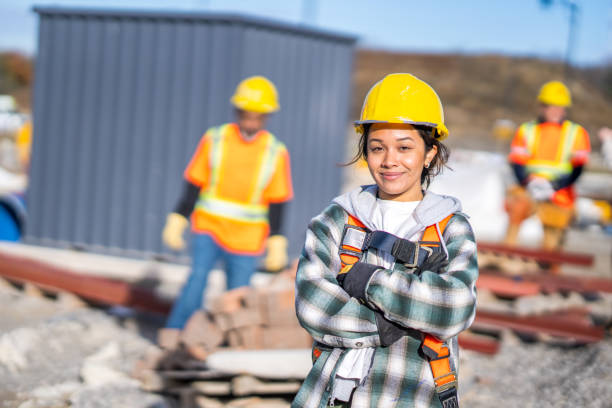 istock Female Construction Worker Portrait 1811469543