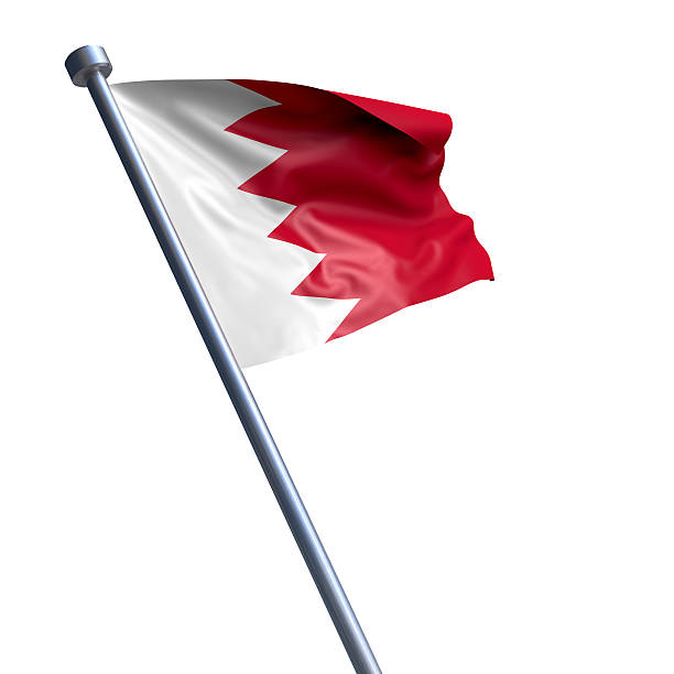 istock Flag of Bahrain isolated on white 181146969