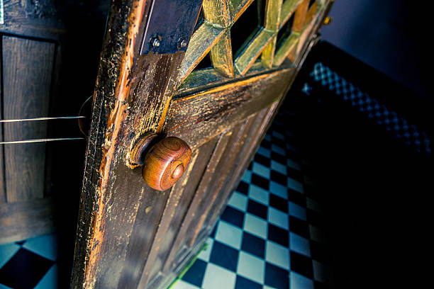 Door open in an old church in Vilnius, Lithuania.