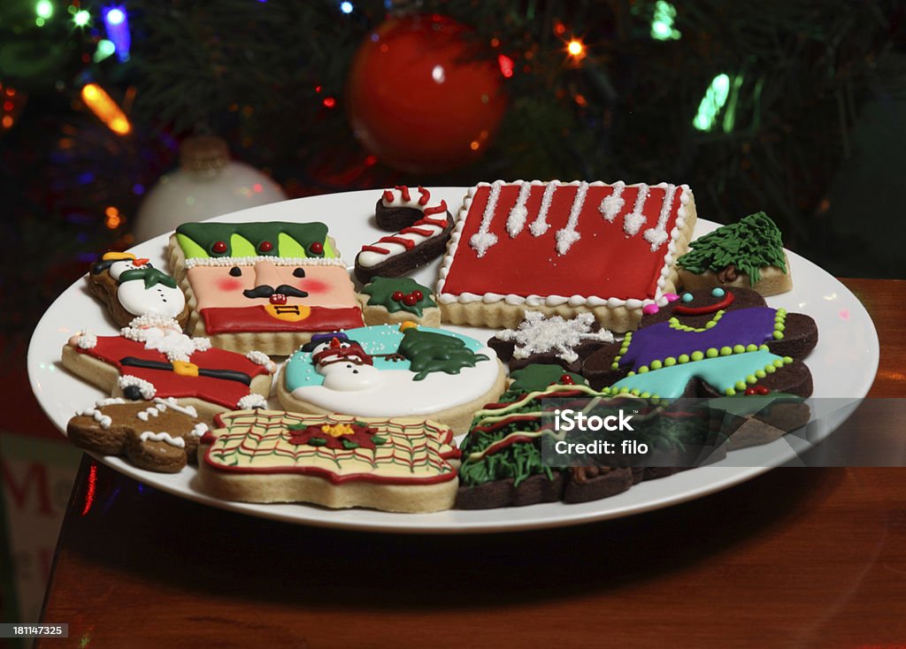 Ciasteczka bożonarodzeniowe - Zbiór zdjęć royalty-free (Bałwan śniegowy)