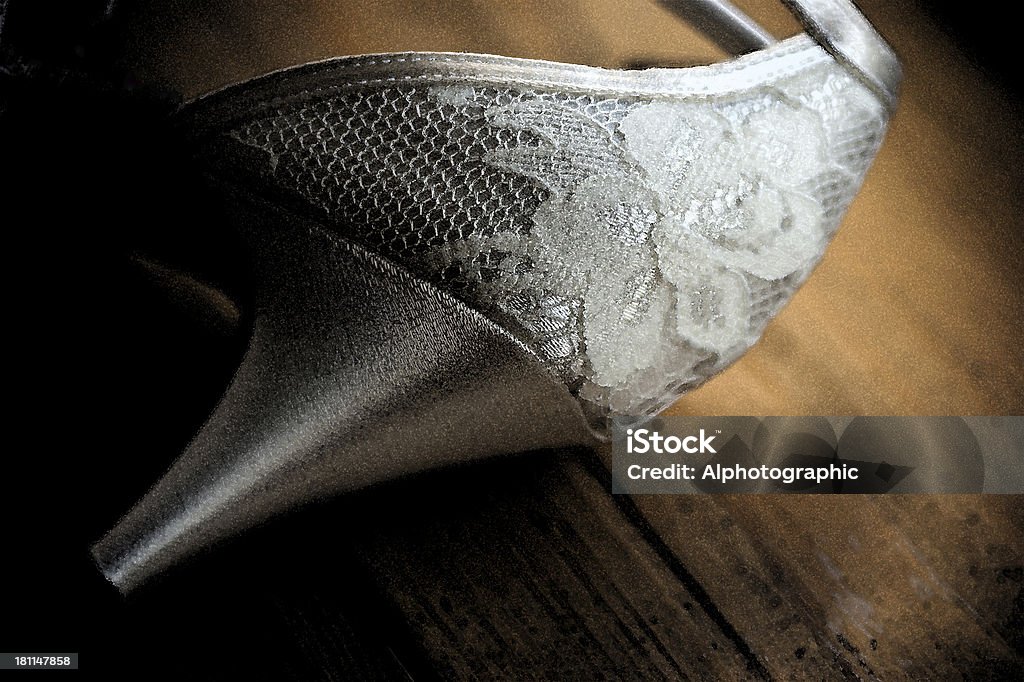 Braut-Schuh für eine Hochzeit - Lizenzfrei Bildhintergrund Stock-Foto