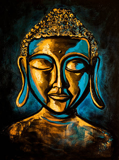 Fine Art: Buddha Painting Fine Art: Buddha Painting (Acrlylic). I am the artist. buddha art stock illustrations