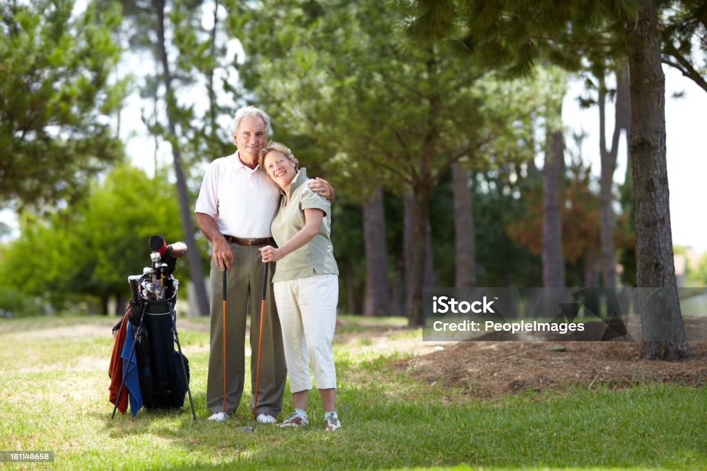 Glücklich golfer - Lizenzfrei Golfplatz Stock-Foto