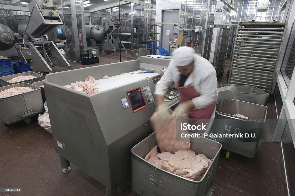 Мясорубка производства machine в пище factory. - Стоковые фото Мясо роялти-фри