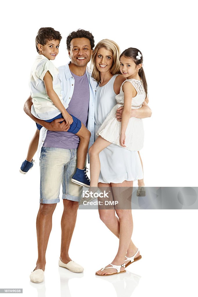 Belo Retrato de família de raça mista - Royalty-free Adulto Foto de stock