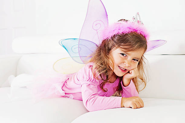 istock Little girl dressed up as a fairy 181149162