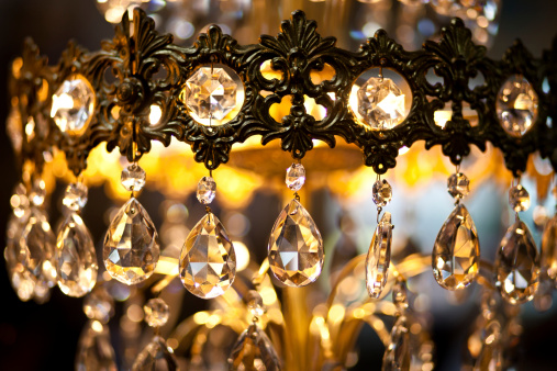 Old chandelier with crystals