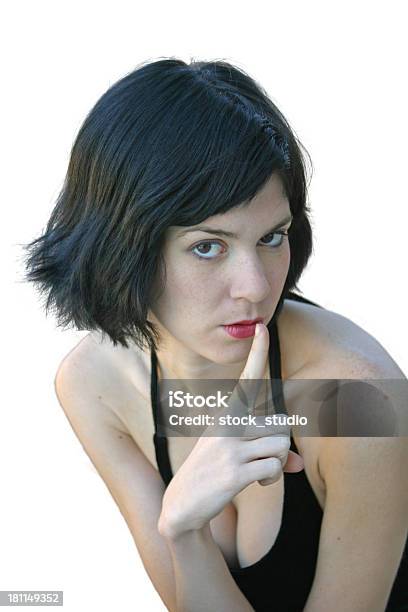Shhnon Dire - Fotografie stock e altre immagini di Adulto - Adulto, Composizione verticale, Dito sulle labbra
