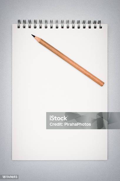 Blank Notepad With Pencile Stock Photo - Download Image Now - Blank, Close-up, Copy Space
