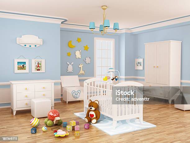 Nursery Room Stock Photo - Download Image Now - Nursery - Bedroom, Bedroom, Childhood