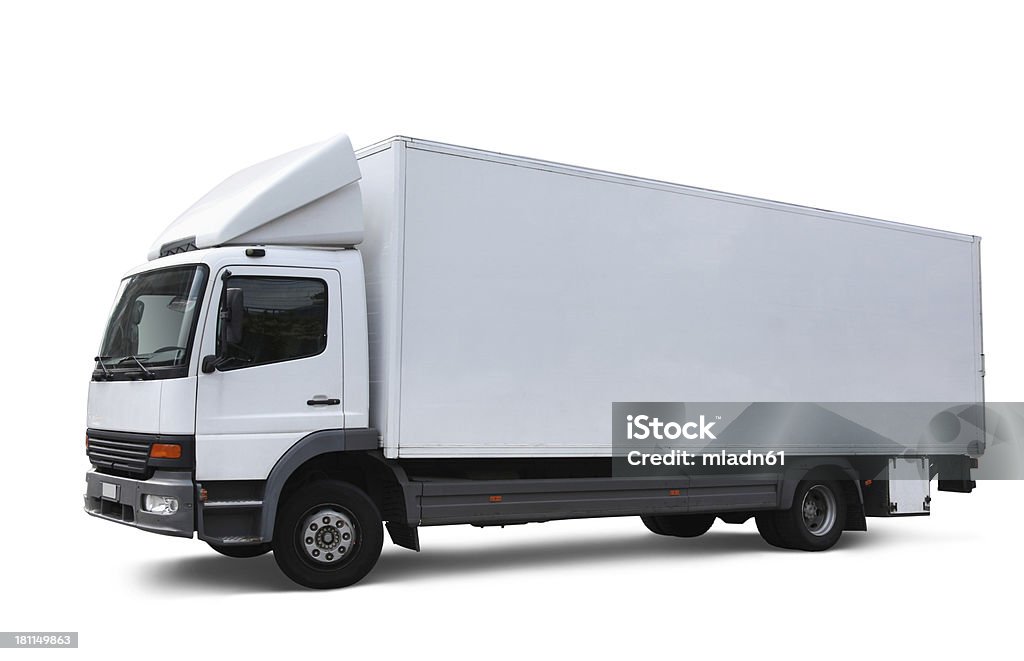Caminhão de entrega - Foto de stock de Branco royalty-free