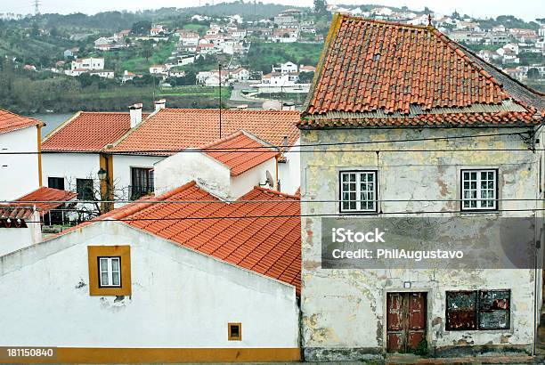 Zwei Städte In Portugal Auf Den Tajo Stockfoto und mehr Bilder von Alt - Alt, Anhöhe, Antenne