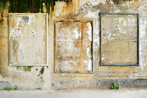 Weathered Posters Frames stock photo