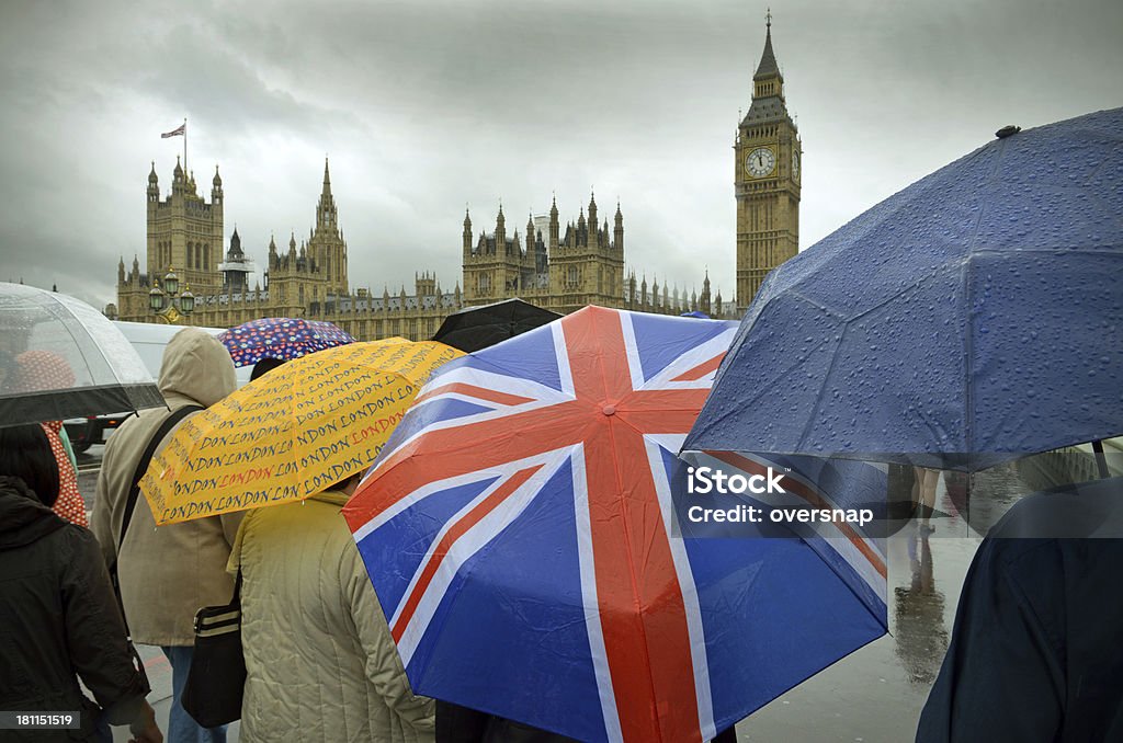 Jour de pluie à Londres - Photo de Drapeau du Royaume-Uni libre de droits