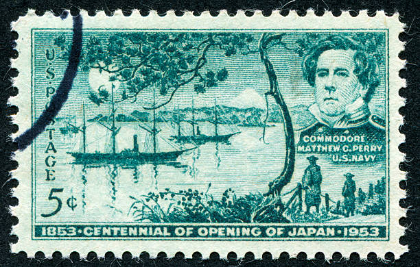 istock Opening Of Japan Stamp 181151525