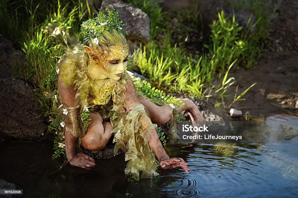 Mother Nature's Healing Touch "Mother Nature at the edge of a stream bed, healing the waters of the earth with her gentle touch.  Shallow Depth of Field.Creature Creation by Rayce Bird." Nature Stock Photo