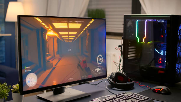 istock Close-up of empty gaming home studio 1811529362