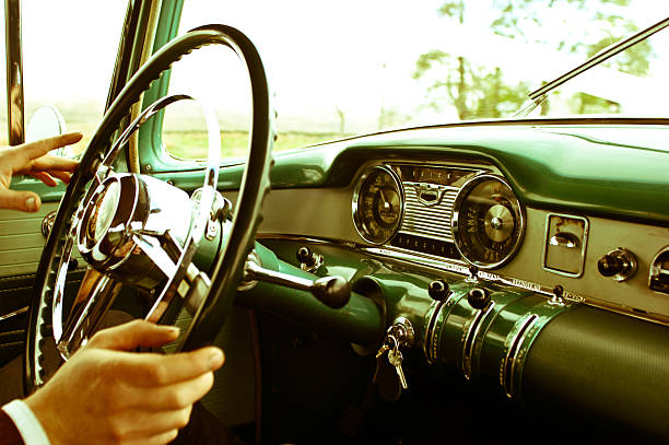 istock Dashboard of Classic American 60s car 181153215