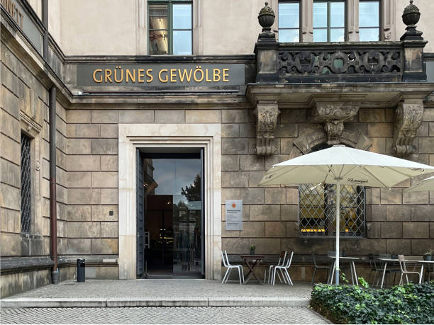 Entrance to the Green Vault art collection in the Residenzschloss in Dresden - Germany.