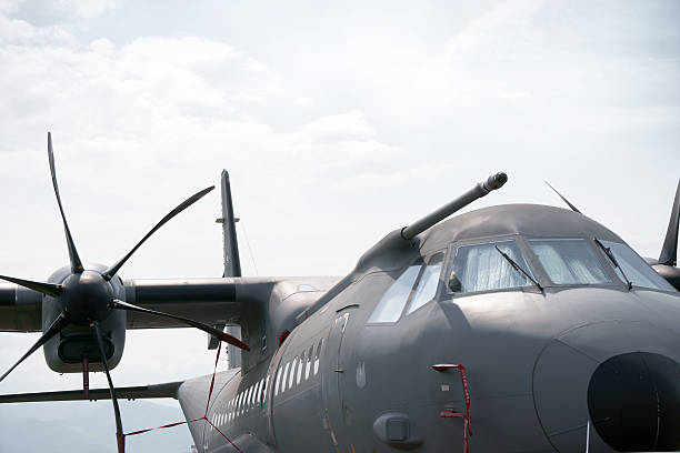 istock Military transport aircraft close-up 181153340