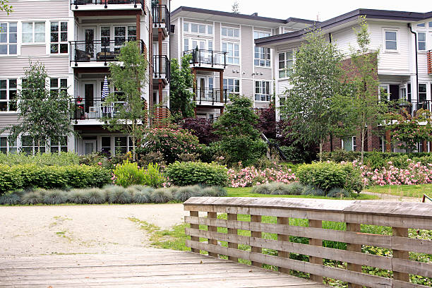 istock Quiet Low Level Garden Condominiums. 181153345