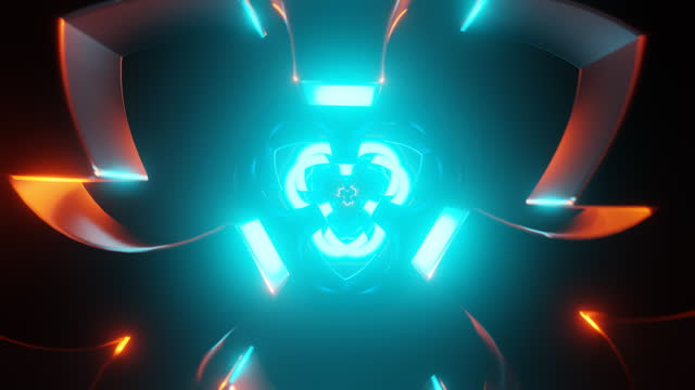 A vibrant dance of neon lights in a pulsating disco VJ Loop.
