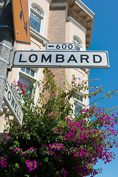 lombard street-schild - sanfran2012 stock-fotos und bilder
