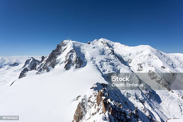 Mont Blanc Summit From Aiguille Du Midi Chamonix France Stock Photo - Download Image Now