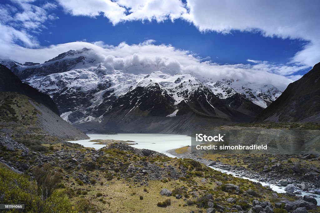 Sul dos Alpes Glacial Lago - Royalty-free Mueller Glacier Foto de stock