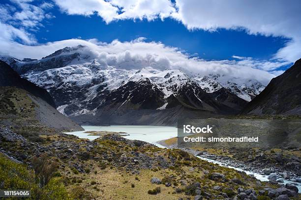 Sul Dos Alpes Glacial Lago - Fotografias de stock e mais imagens de Mueller Glacier - Mueller Glacier, Alpes do Sul da Nova Zelândia, Ao Ar Livre