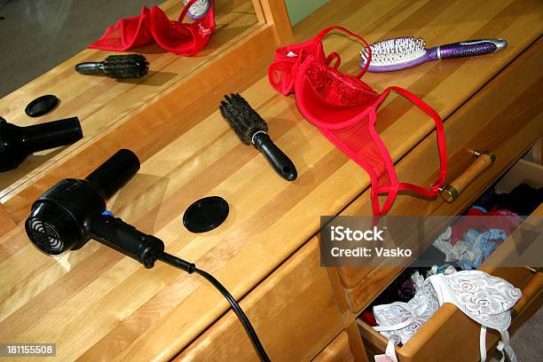 Getting Ready For A Date Stock Photo - Download Image Now - Adult, Bedroom, Blow Drying Hair