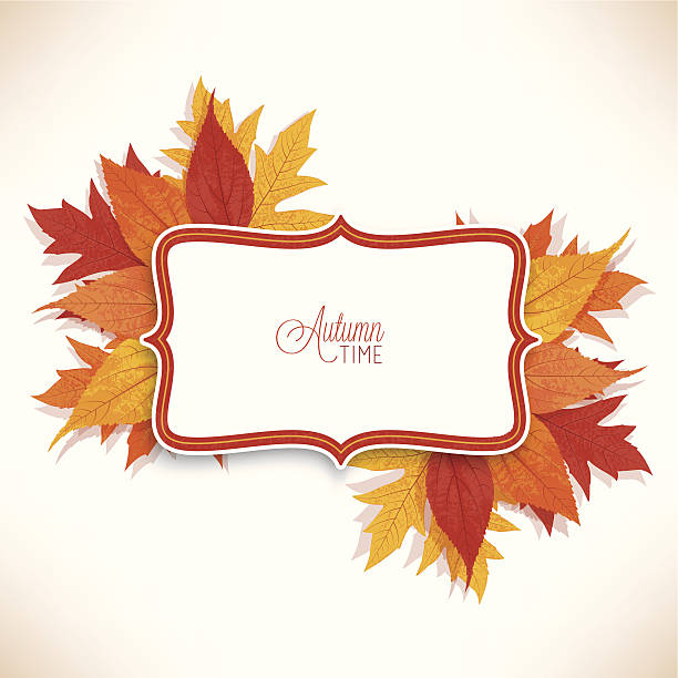 Autumn Label vector art illustration