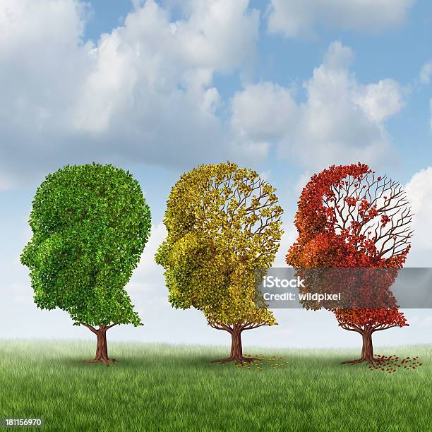 Brain Aging Stock Photo - Download Image Now - Alzheimer's Disease, Dementia, Loss