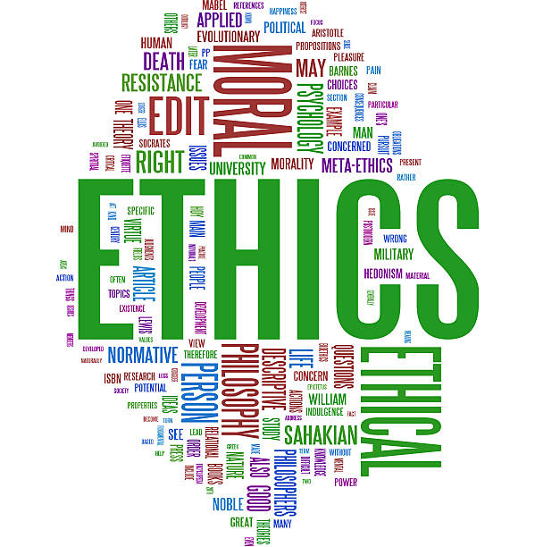 Ethics Ethics related concepts in word tag cloud isolated on white background code of ethics stock pictures, royalty-free photos & images