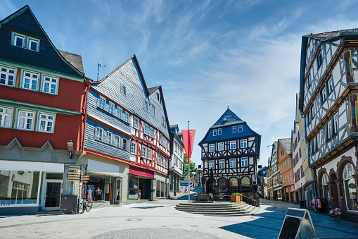 town square in historic center of Wetzlar, Hessen-Germany