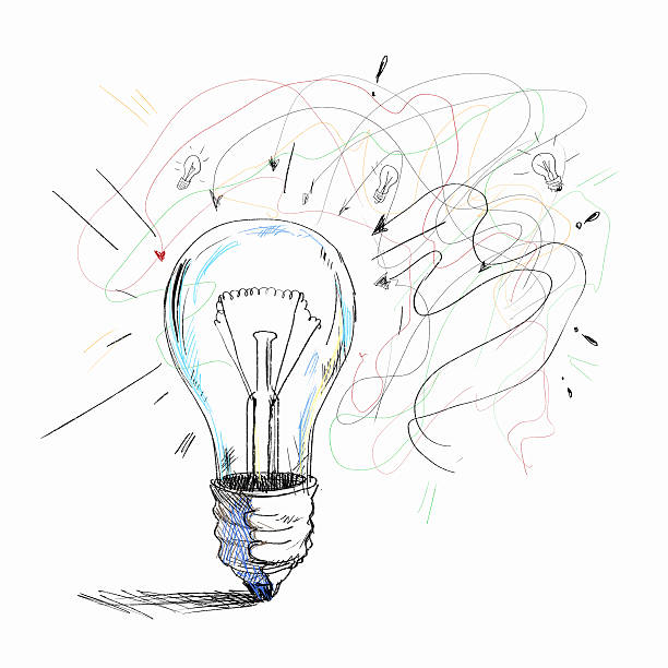 istock Sketch of bulb 181160224